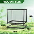thumbnail image 3 of TEQIN Reptile Tall Glass Terrarium, Anti-Escape Reptile Glass Terrarium, Dual-Climate Water-Tight Base Rainforest Reptile Terrarium for Easy Maintenance,Reptile Enclosure with Top Screen Ventilation, 3 of 6