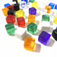 thumbnail image 2 of Juego de bloques de cubos de colores transparentes, dados D6 en blanco, pieza de ajedrez con tamiz de ángulo recto para juegos de mesa de rompecabezas, 10mm, 50 unids/set, 2 of 4