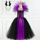 thumbnail image 1 of Vestido largo de bruja para niñas y niños para Halloween, regalo, tocado, vestido de malla de rendimiento, vestido de princesa para festival de fantasmas, 1 of 6
