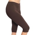 thumbnail image 2 of Yoga Capri Leggings For Women Feature Knee Length Stretch Fit With Solid Color Style For Exercise Training And Summer Activewear, 2 of 4