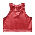 thumbnail image 4 of YiZYiF Hauts de Danse Ballet pour Filles Gilets de Sport Hip Hop Jazz Costume de Danse de Rue pour Performance Rouge P, 4 of 6