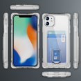 thumbnail image 5 of Decase for iPhone 11 Clear Case with Card Slot Holder, Upgrade Slim Thin Soft TPU Shockproof Wallet Cover Case with Folding Ring Kickstand for iPhone 11,Clear, 5 of 8