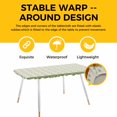 thumbnail image 4 of Green Floral Table Cloths for 8 Foot Rectangle Tables, Spring Flowers Patio Waterproof Elastic Fitted Tablecloths, Washable Rectangular Table Cover for Camping, 4 of 8