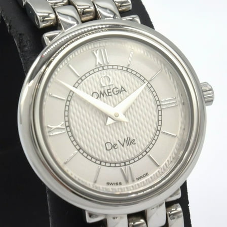 Pre-Owned OMEGA De Ville 7574.31 Quartz Battery-Powered Silver Women's Watch (Good)