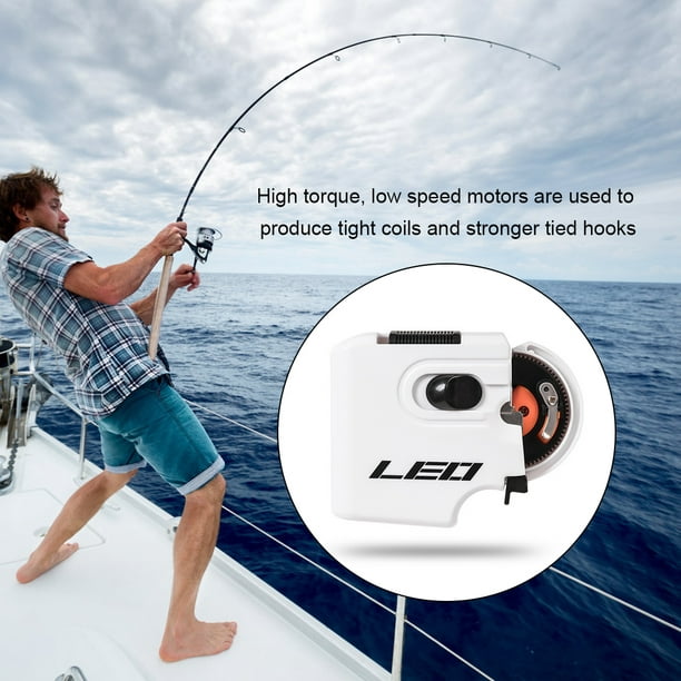 LEO Electric Hooking Device Battery Operated Knotter Fishing Line Winder  Outdoor Fish Tackle Equipment Knotting Machine Short Handle 