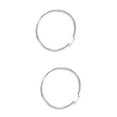 thumbnail image 5 of JewelStop 14K White Gold Hoop Earrings - 3x50mm, (1/8 Inches x 2"), 5 of 6