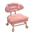thumbnail image 3 of Taburete bajo con ruedas de nubes, silla con ruedas de poco ruido, taburete ligero de lujo para pies, taburete pequeño con ruedas para apartamento Rosa, 3 of 10