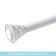 thumbnail image 3 of Mayott Adjustable Shower Curtain Tension Rod with 12-Piece Hook Set in White, 3 of 5