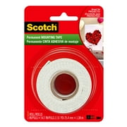 Scotch Indoor Permanent Mounting Tape, 1 in x 54.7 in, 1 Roll