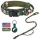 thumbnail image 1 of Collar táctico para perros DAGANXI de nailon ajustable con asa, color verde, 1 of 6