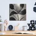 thumbnail image 6 of Luxe Metal Art 'Flowers Black White 26' by Ray Heere, Metal Wall Art, 12"x12", 6 of 9