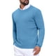 thumbnail image 4 of SUÉTER PULLOVER DE PUNTO TEXTURIZADO EN ESPIRAL PARA HOMBRES, AJUSTE DELGADO, CUELLO REDONDO, MANGA LARGA, TAMAÑO S, AZUL, 4 of 6