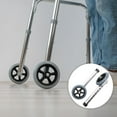 thumbnail image 4 of LEEYNEER2pcs Heavy Duty Walker Accessory Wheel Casters Heavy Duty Walker Wheels Replacement Walker Coaster Wheel Aluminum Wheel Caster Practical Walker Wheels, 4 of 8