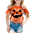 thumbnail image 5 of Futezty Halloween Shirt for Toddler Boy Girl Tie Dye Short Sleeve Tshirt Pumpkin Face Graphic Clothes Tee Tops Halloween Shirts for Kids 12M-13T, 5 of 5