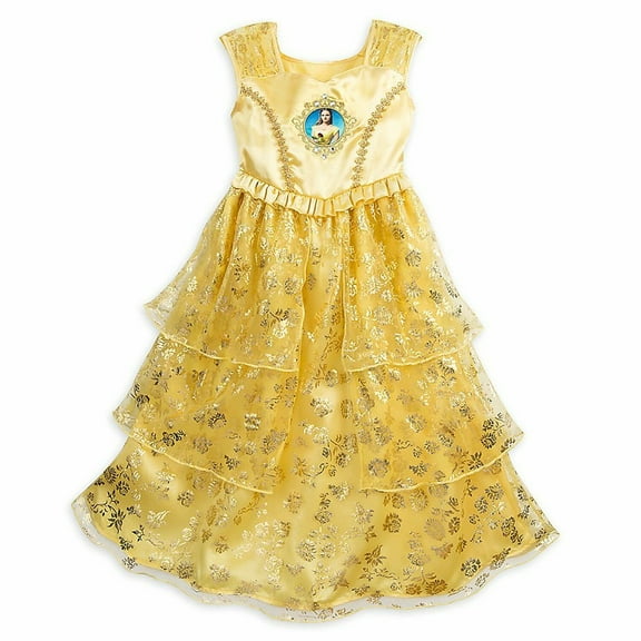 Disney Store Princess Belle Deluxe Sleeveless Nightgown Pajama Girl Size 7/8