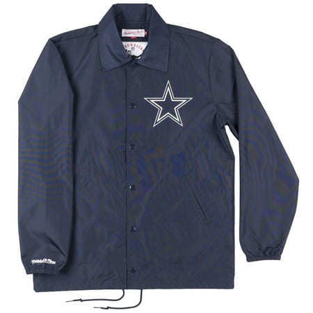 Dallas Cowboys Mens Jackets - DALLAS COWBOYS COACHES JACKET NFL WINDBREAKER FOOTBALL MITCHELL AND NESS MENS