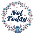 thumbnail image 2 of Women's Lilo & Stitch Not Today Floral Circle Graphic T-Shirt, 2 of 3