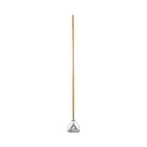 Boardwalk BWK601 Quick Change 0.88 in. Diameter x 54 in. Metal Head Wooden Mop Handle - Junior, Natural