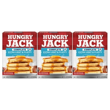 Hungry Jack Complete Pancake Mix, Extra Light & Fluffy, 32 oz - Palatize Pack of 3