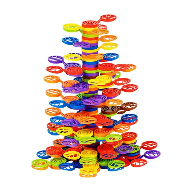 HILABEE Blocs d'Empilage d'Arbres Jeu d'Équilibre Jouet de Construction pour Enfants de 3, 4, 5 et 100 Ans