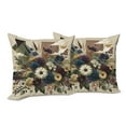 thumbnail image 4 of Ambesonne Floral Eucalyptus Throw Pillow Cover Pack of 2, Rustic Seasonal, 2 Pcs-26"x16", Eggshell Maroon Green, 4 of 5