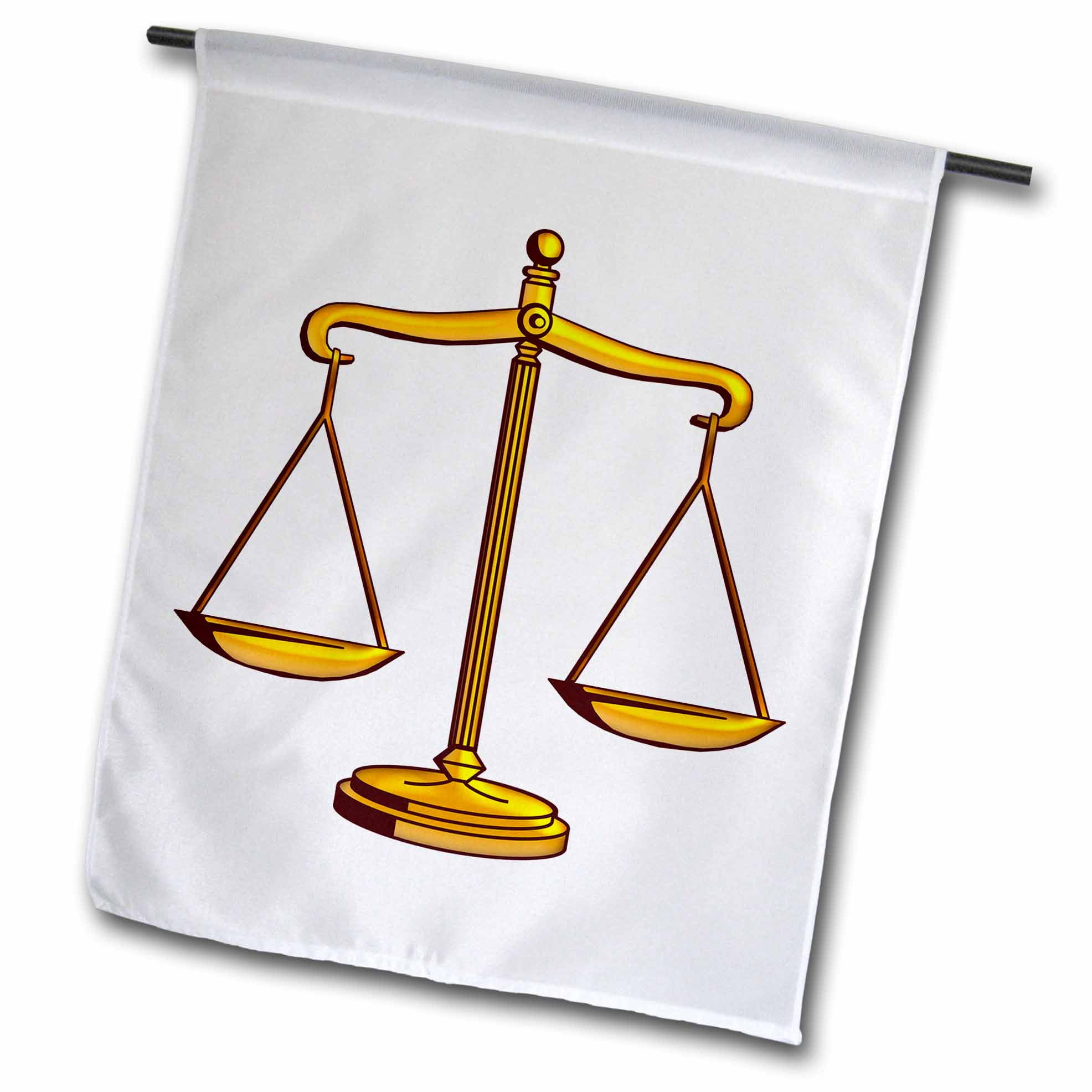 3dRose Scale of Justice Symbol (gold) Garden Flag, 12 by 18inch