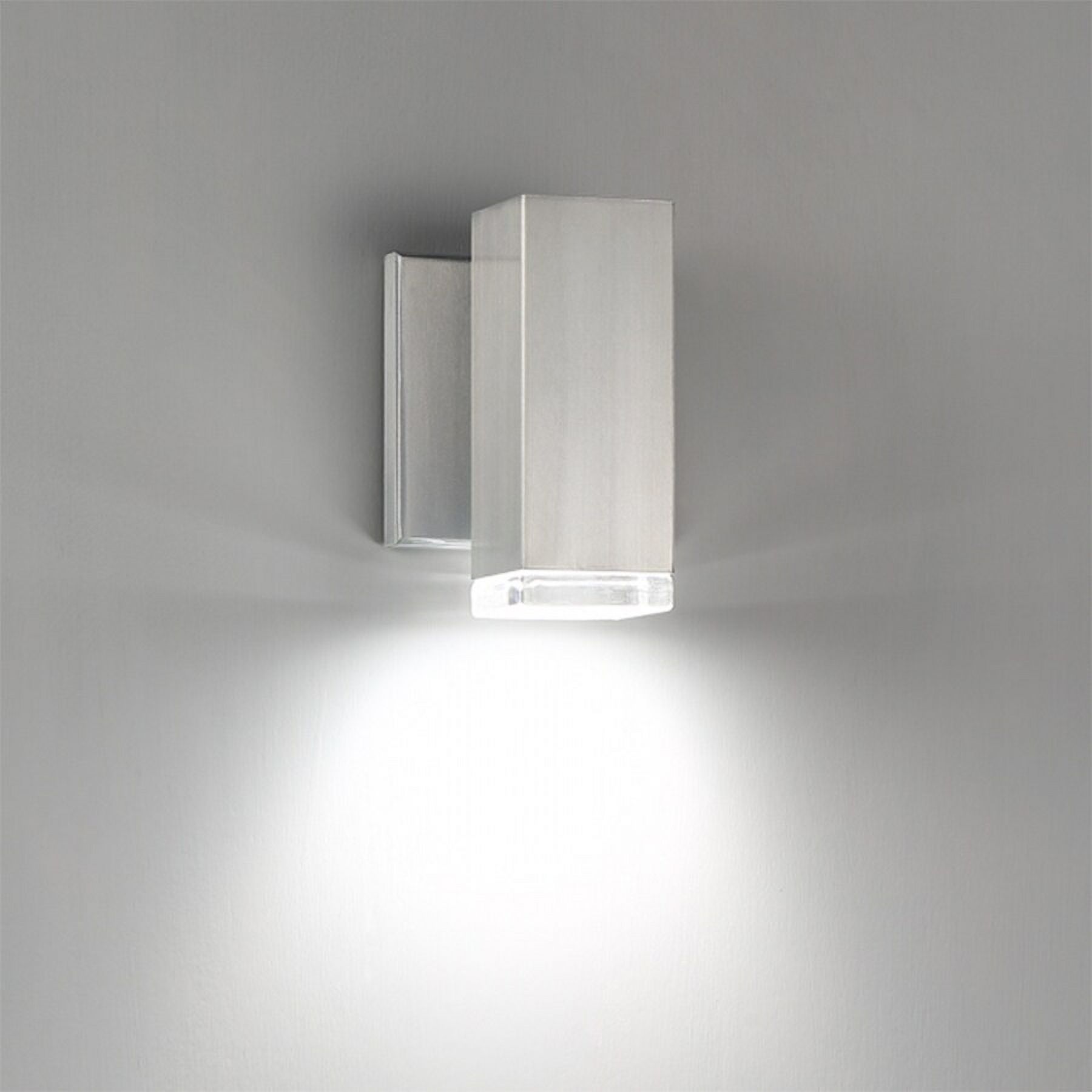 WAC Lighting Block 1-Light LED Aluminum Indoor & Outdoor Wall Light in Gray - image 2 of 5