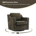thumbnail image 3 of High Back Swivel Accent Chair for Living Room, Modern Upholstered Barrel Arm Chair with Plump Back Pillow, Comfy Club Sofa Reading Chair for Adults (Chenille Light Coffee, Set of 2), 3 of 6