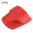 thumbnail image 3 of 2uds Silicona Horno Guantes, Mini Olla Soporte Silicona Horno Mitones Pellizco Goma Agarre Mini Horno Mitones Olla Soportes Dedo Protector para Cocina Cocinar, Hornear, Rojo, 3 of 5