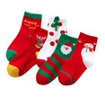 thumbnail image 1 of Calcetines navideños Hotiary de 5 pares, calcetines cálidos con estampado navideño para niños pequeños, regalo de Navidad, calcetines para niños y niñas de 1 a 12 años., 1 of 7