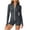 Dark Gray, variant on Tqcoqu Women's 2 Piece Workout Outfit,Solid Zip Up Stand Collar Thumb Hole Long Sleeve Yoga Jacket & High Waist Biker Shorts,Beige Women's S-XXL