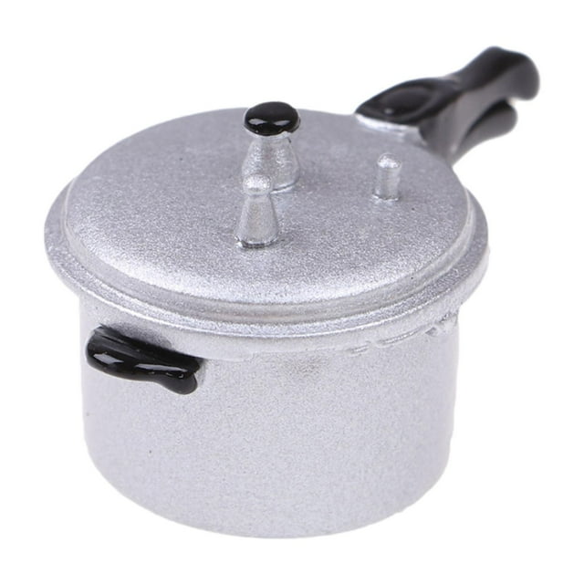 Olla a presión para casa de muñecas,Casa de muñecas a escala 1:12,olla a presión para niños,Cocina de casa de muñecas a escala 1/12,utensilios de cocina para niñas,Juguete de cocina de
