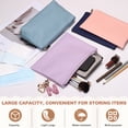 thumbnail image 5 of Uxcell Period Bag for Women Girls, 7.5 X 4.7" Small Essential First Period Bag with Zippers PU Leather Sanitary Towel Storage Pouch Portable Pads for Home Travel Daily Use, Purple, 5 of 7