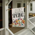 thumbnail image 3 of Hello Spring Floral House Flag 28x40 Inch Double Sided Burlap Outside, Flower Seasonal Sign Farmhouse Yard Outdoor Decoration DF235-28, 3 of 5