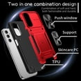 thumbnail image 4 of SaniMore for Samsung Galaxy A13 5G Stand Case, Slide Camera Cover 360 Degree Rotating Kickstand Magnetic Car Mount Hybird Tri-layer Rugged Shell Military-grade Shockproof Anti-drop Cover, Red, 4 of 10