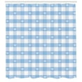 thumbnail image 3 of Ambesonne Checkered Shower Curtain, Gingham with Hearts, 69"Wx84"L, Pale Blue White, 3 of 3