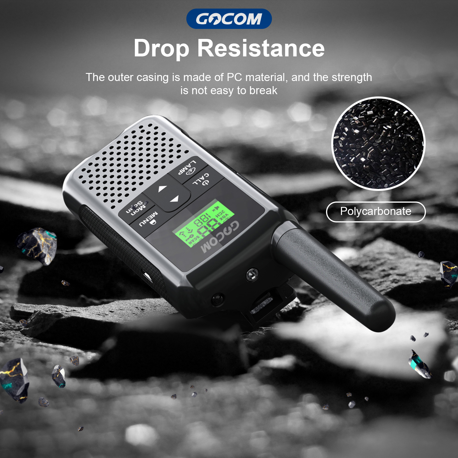 GOCOM G200 Walkie Talkies 4-Pack with Rechargeable Batteries photo 7