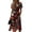 Red, variant on Halloween Short Sleeve Dresses for Women V Neck A Line Midi Halloween Print Fashion Outfit Trick or Treat Cosplay Holiday Party