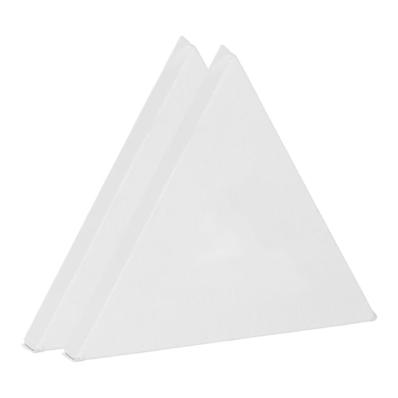 Uxcell 2 Pcs Triangle Shaped Canvas Board, 6''x6'' Blank Painting Board Panels Pure cotton Stretched Canvas for Painting Acrylic Oil Creative Art Projects, White