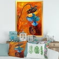 thumbnail image 3 of Designart 'Blue Hummingbird On Orange Sunflower' Traditional Framed Art Print, 3 of 4