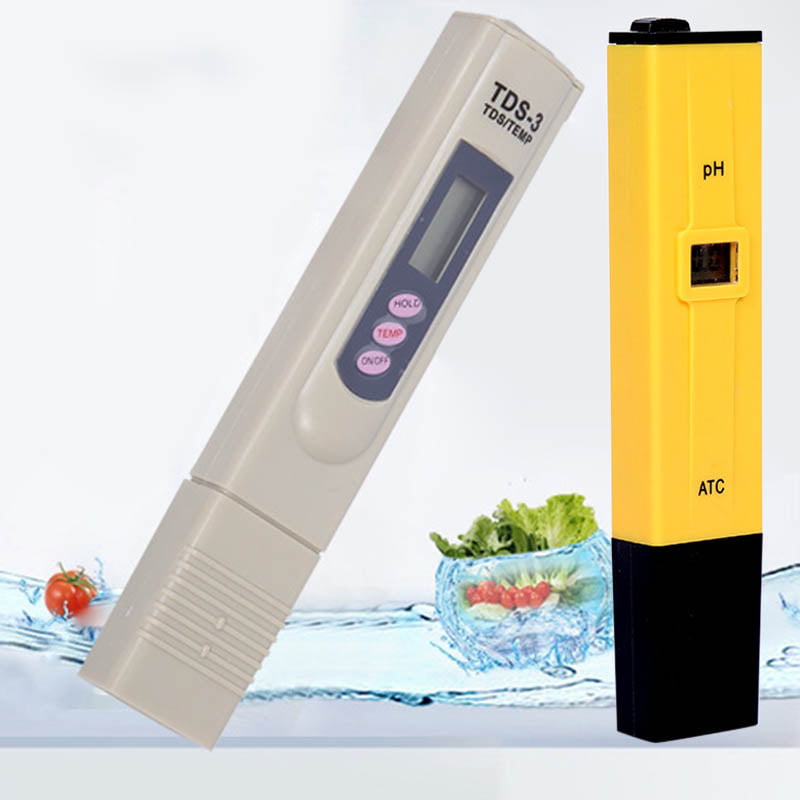 TDS Tester+Digital Ph Meter Aquarium Pool Hydroponic Water Monitor 0-9999 PPM CA 