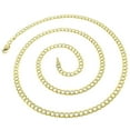 thumbnail image 3 of 14K Yellow Gold 3.5MM Solid Cuban Curb Link Two-Tone Pave Chain Necklaces, Real 14K Gold, Next Level Jewelry, 3 of 5