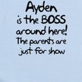 thumbnail image 2 of CafePress - Ayden Is The Boss Infant Bodysuit - Baby Light Bodysuit, Size Newborn - 24 Months, 2 of 4