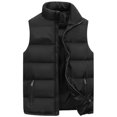 thumbnail image 1 of Chaleco para hombre, chaqueta cálida sin mangas, abrigo impermeable con cremallera, cuello levantado, informal, ropa de marca, invierno, otoño, 1 of 4