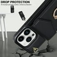 thumbnail image 5 of Compatible iPhone 14 Pro Max Phone Case Wallet with Card Holder,4 Card Slot Shockproof PU Leather Phone Case for iPhone 14 Pro Max Wallet Case with Stand,iPhone 14 Pro Max Case for Women Black, 5 of 7