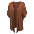 thumbnail image 2 of Made by Johnny Women's Kimono Style Short Sleeve Dolman Cardigan XXXXL RUST, 2 of 6