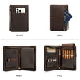 thumbnail image 4 of Hiram Cigar Humidor Leather Business Cigars Box Travel 5 Finger Cigars Clutch Organizer with Cigar Cutter Slot Lighter Slot,coffee, 4 of 9