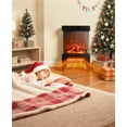 thumbnail image 5 of Flamemore 20" Electric Fireplace Heater, 3D Dynamic Flame Space Heater with Remote & Timer Control, Adjustable Thermostat 1500W, 5 of 8