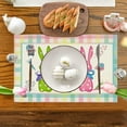 thumbnail image 4 of Mgcok Beautiful Happy Easter Placemats Spring Easter Place Mats Vintage Dining Table Decorations Bunny Chick Easter Holiday Table Mats For Kitchen Dining Decoration, 4 of 6