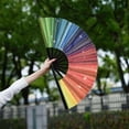 thumbnail image 4 of Glow Rave Folding Hand Fan Handmade, Compact, Durable, for Party, Wedding, and Home Decoration, 4 of 6